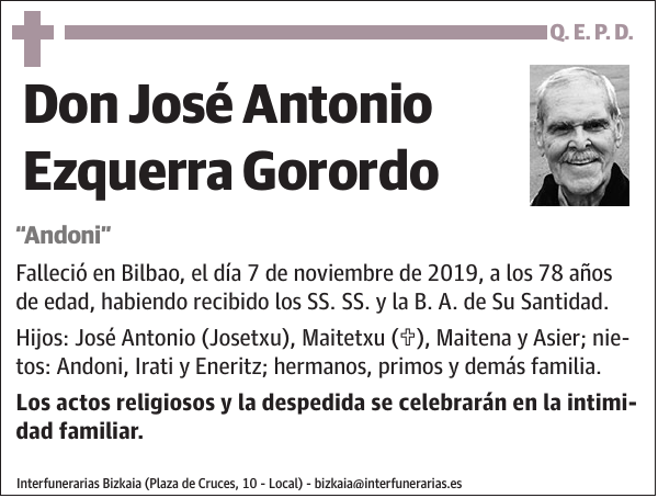 José Antonio Ezquerra Gorordo Andoni