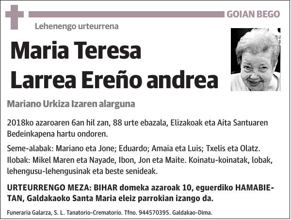 Maria Teresa Larrea Ereño