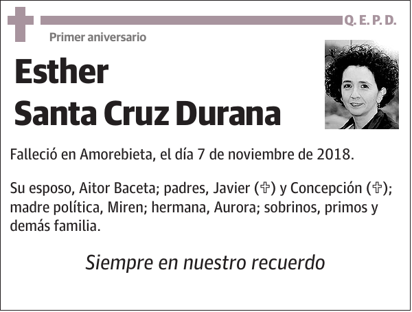 Esther Santa Cruz Durana