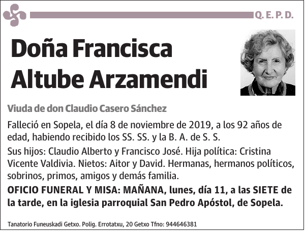 Francisca Altube Arzamendi