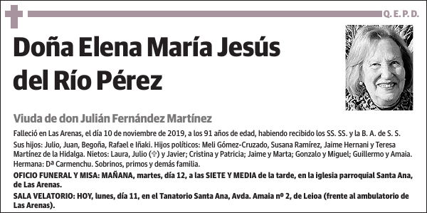 Elena María Jesús del Río Pérez