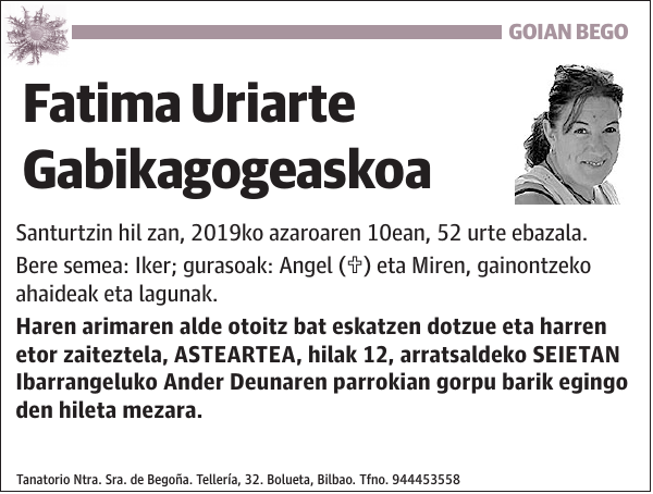 Fatima Uriarte Gabikagogeaskoa