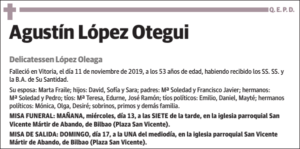 Agustín López Otegui Delicatessen López Oleaga