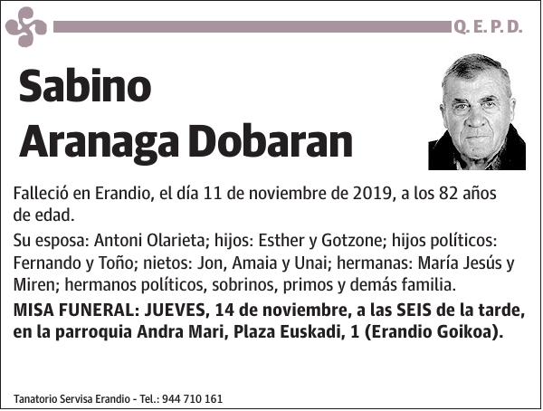 Sabino Aranaga Dobaran