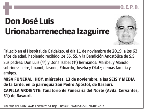 José Luis Urionabarrenechea Izaguirre