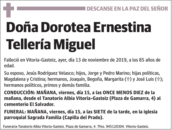 Dorotea Ernestina Tellería Miguel