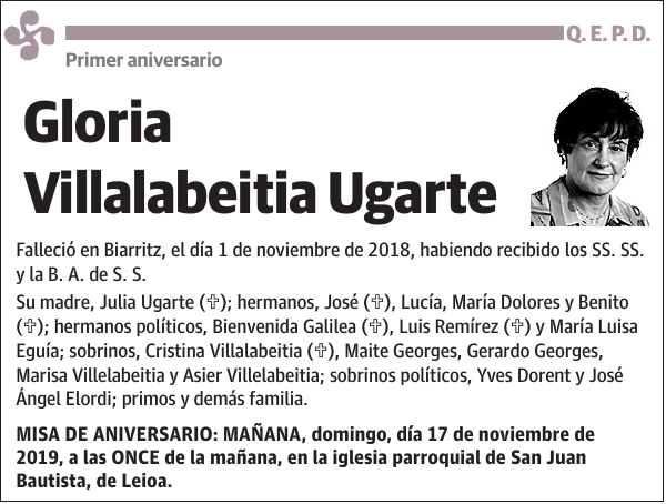 Gloria Villalabeitia Ugarte