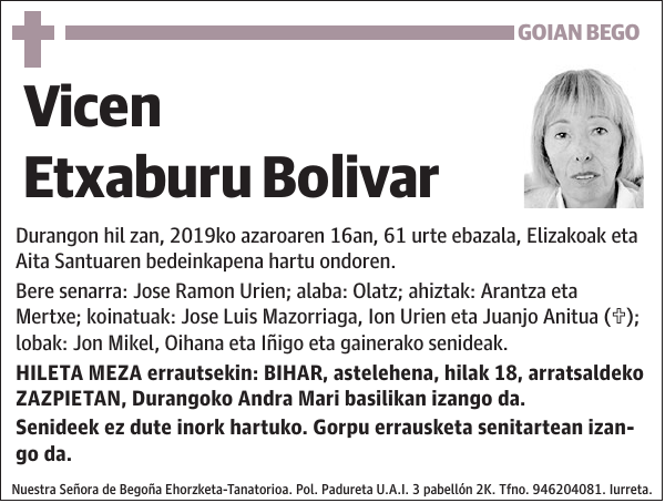 Vicen Etxaburu Bolivar