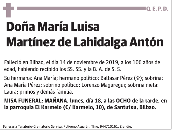 María Luisa Martínez de Lahidalga Antón