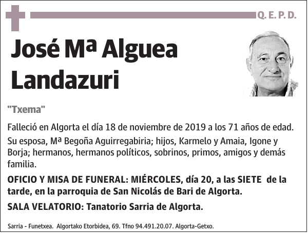 José Mª Alguea Landazuri 'Txema'