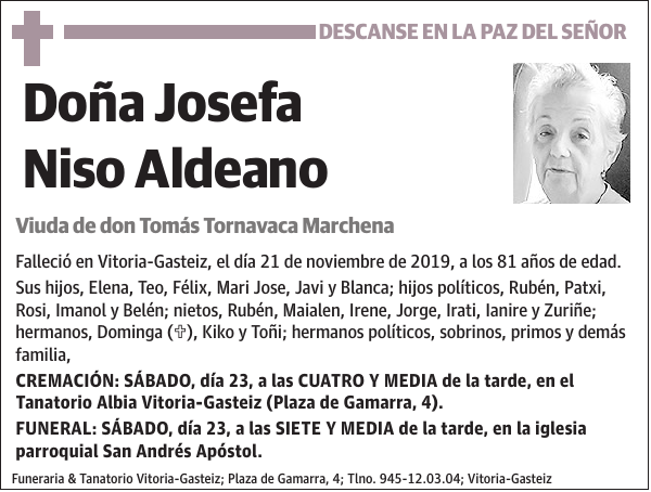 Josefa Niso Aldeano