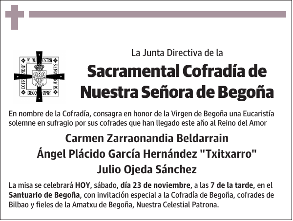 Sacramental Cofradía de Nuestra Señora de Begoña