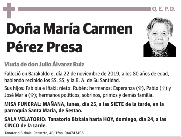 María Carmen Pérez Presa