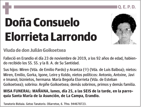 Consuelo Elorrieta Larrondo