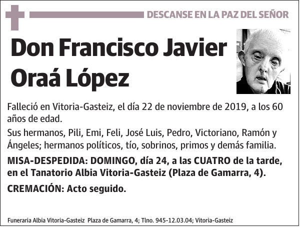 Francisco Javier Oraá López