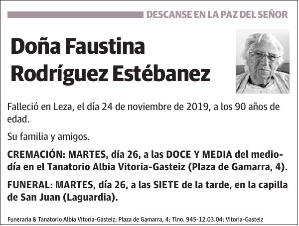 Faustina Rodríguez Estébanez