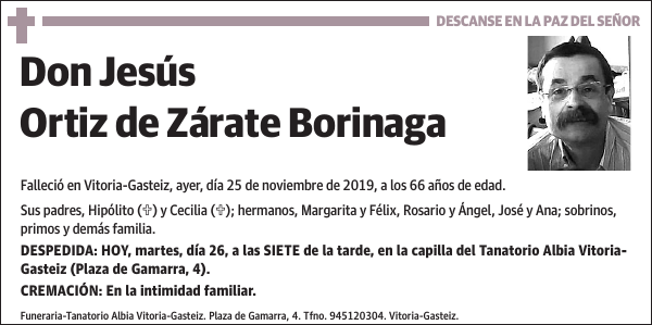 Jesús Ortiz de Zárate Borinaga