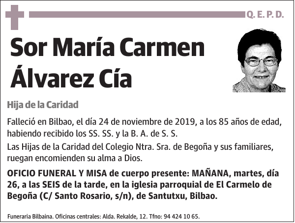 Sor María Carmen Álvarez Cía