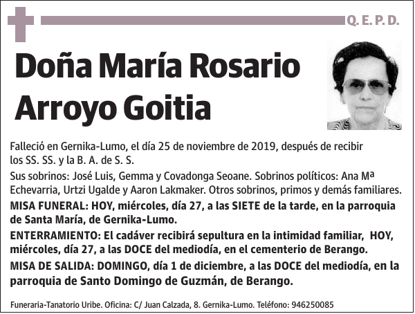 María Rosario Arroyo Goitia