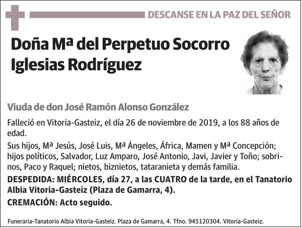 Mª del Perpetuo Socorro Iglesias Rodríguez