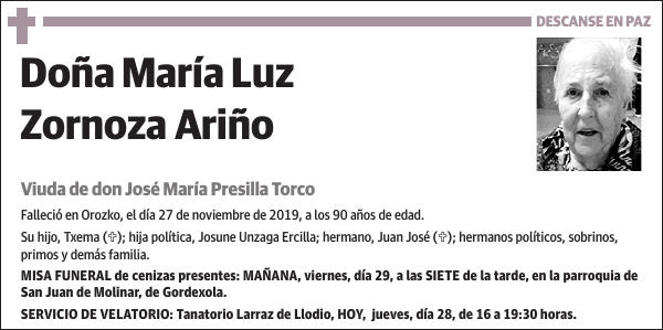 María Luz Zornoza Ariño