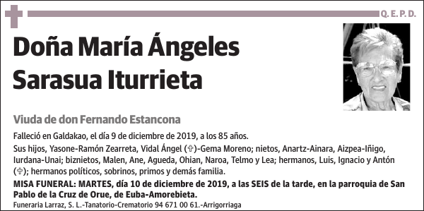 María Ángeles Sarasua Iturrieta