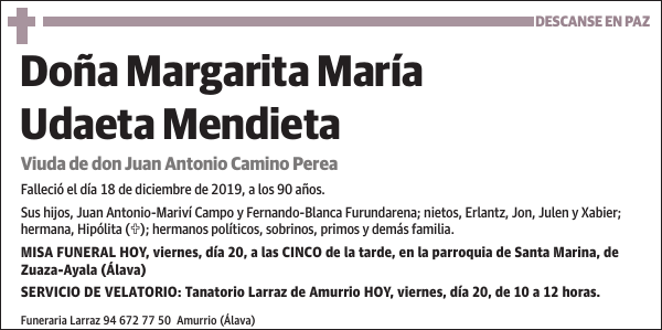 Margarita María Udaeta Mendieta