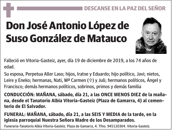 José Antonio López de Suso González de Matauco