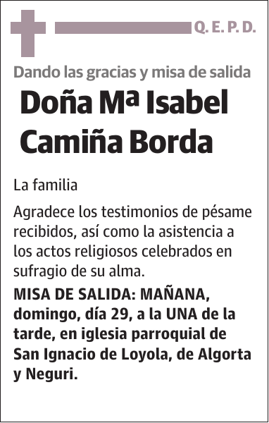 Mª Isabel Camiña Borda