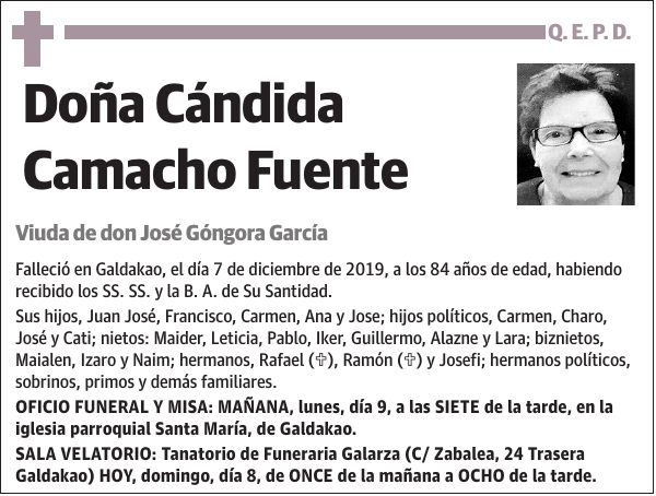 Cándida Camacho Fuente