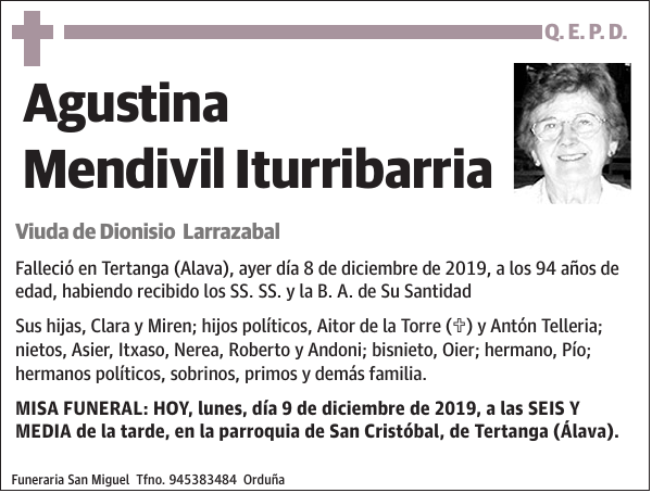 Agustina Mendivil Iturribarria