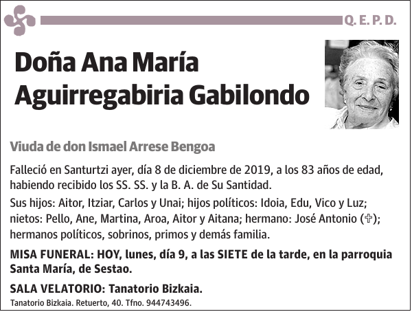 Ana María Aguirregabiria Gabilondo