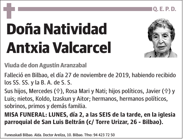 Natividad Antxia Valcarcel