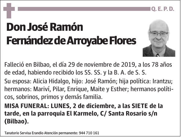 José Ramón Fernández de Arroyabe Flores