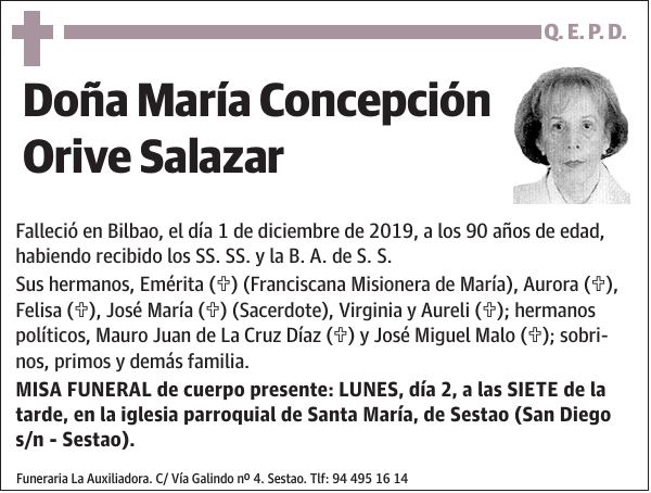 María Concepción Orive Salazar