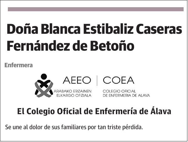 Blanca Estibaliz Caseras Fernández de Betoño
