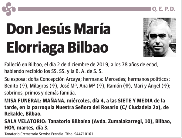 Jesús María Elorriaga Bilbao