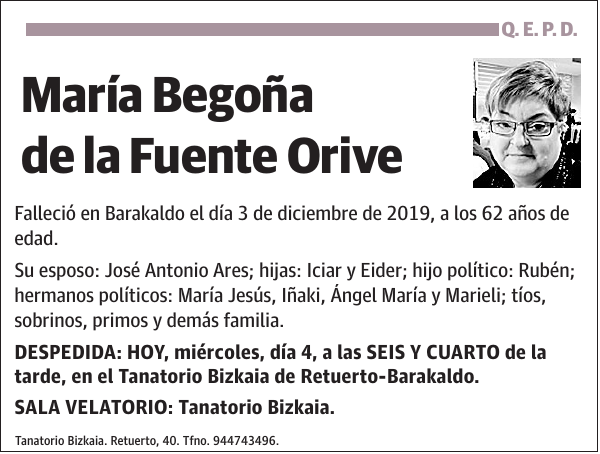 María Begoña de la Fuente Orive