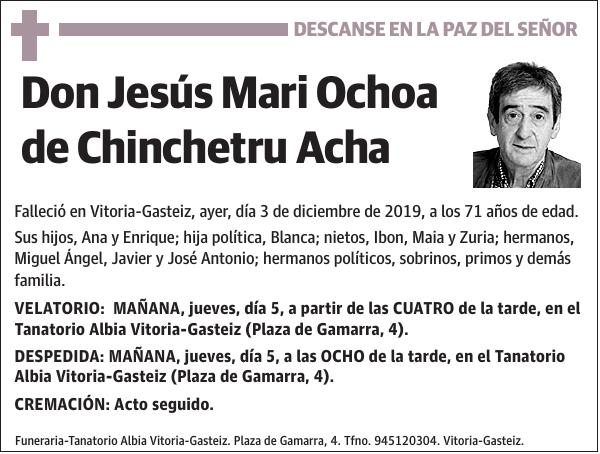 Jesús Mari Ochoa de Chinchetru Acha