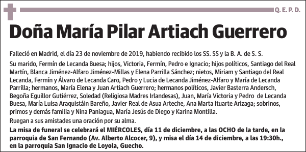 María Pilar Artiach Guerrero