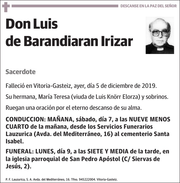 Luis de Barandiaran Irizar