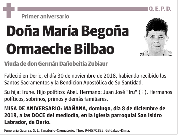 María Begoña Ormaeche Bilbao