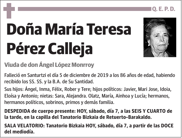 María Teresa Pérez Calleja