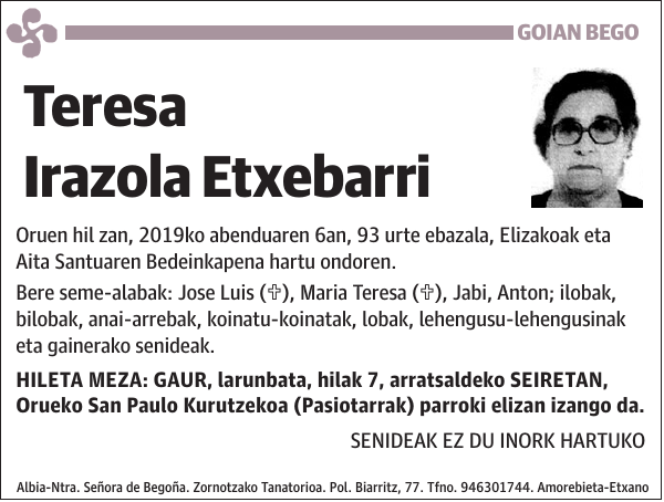 Teresa Irazola Etxebarr