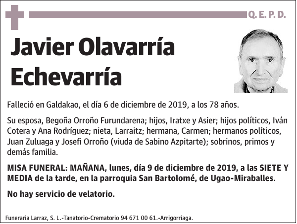 Javier Olavarría Echevarría