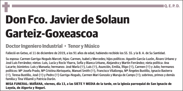 Fco. Javier de Solaun Garteiz-Goxeascoa