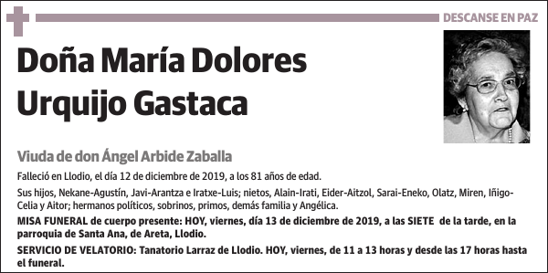 María Dolores Urquijo Gastaca