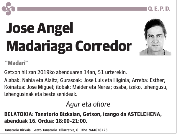 Jose Angel Madariaga Corredor