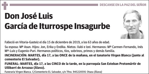 José Luis García de Iturrospe Insagurbe