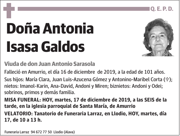 Antonia Isasa Galdos